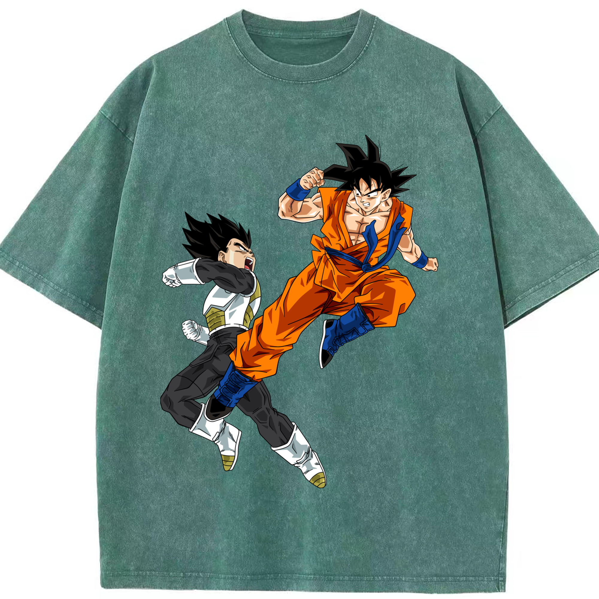 （画像用） ドラゴンボール 孫悟空（そん ごくう）Son Goku カカロット DRAGON BALL Kakarotto 綿100% ヴィンテージ風 半袖Tシャツ（フロントプリント）